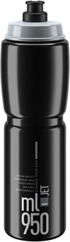 Elite SRL Jet Water Bottle - 950ml, Black/Gray - Arvada Triathlon Company