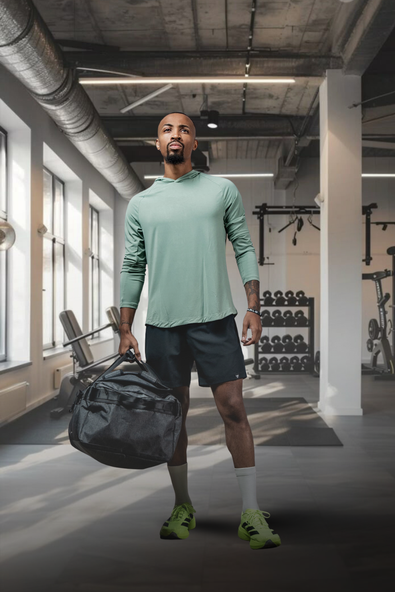 Load image into Gallery viewer, Men's Terra Recovery Element Hoodie Shirt (Low Light Olive) - Arvada Triathlon Company
