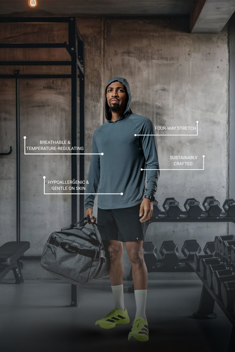 Load image into Gallery viewer, Men's Terra Recovery Element Hoodie Shirt (Ash Gray) - Arvada Triathlon Company