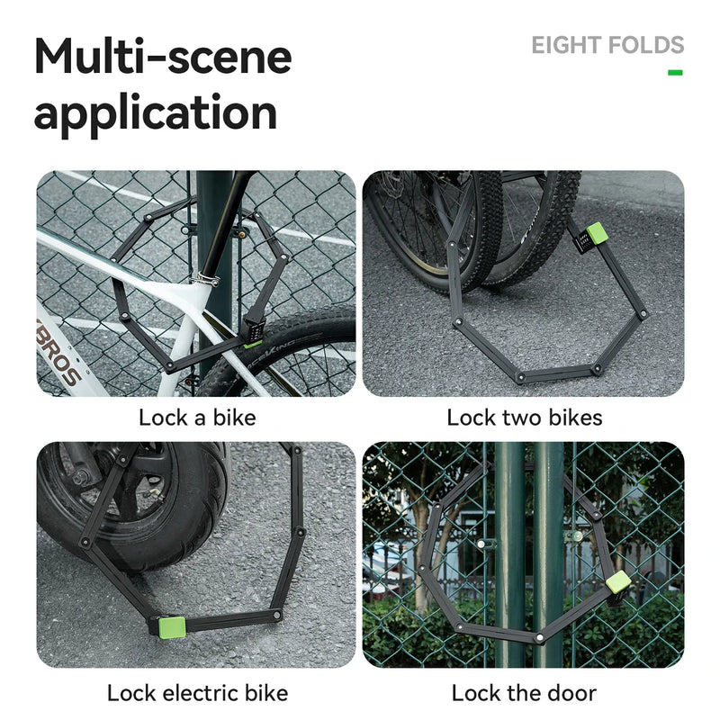 Load image into Gallery viewer, 8-Section Folding Combination Bike Lock - Arvada Triathlon Company