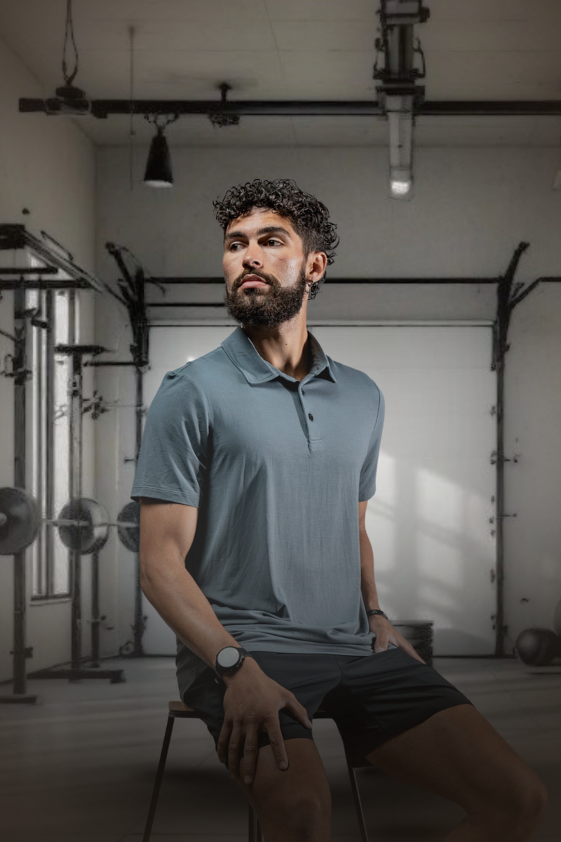 Load image into Gallery viewer, Men's Terra Recovery Polo (Ash Gray) - Arvada Triathlon Company