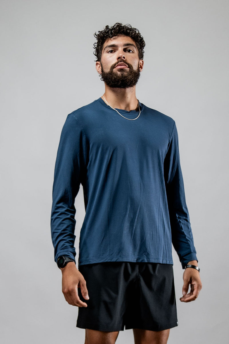 Load image into Gallery viewer, Men's Terra Recovery Field Shirt (Deepline Blue) - Arvada Triathlon Company