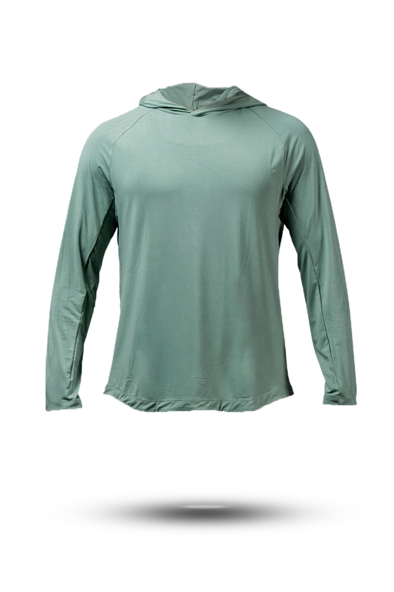 Load image into Gallery viewer, Men's Terra Recovery Element Hoodie Shirt (Low Light Olive) - Arvada Triathlon Company