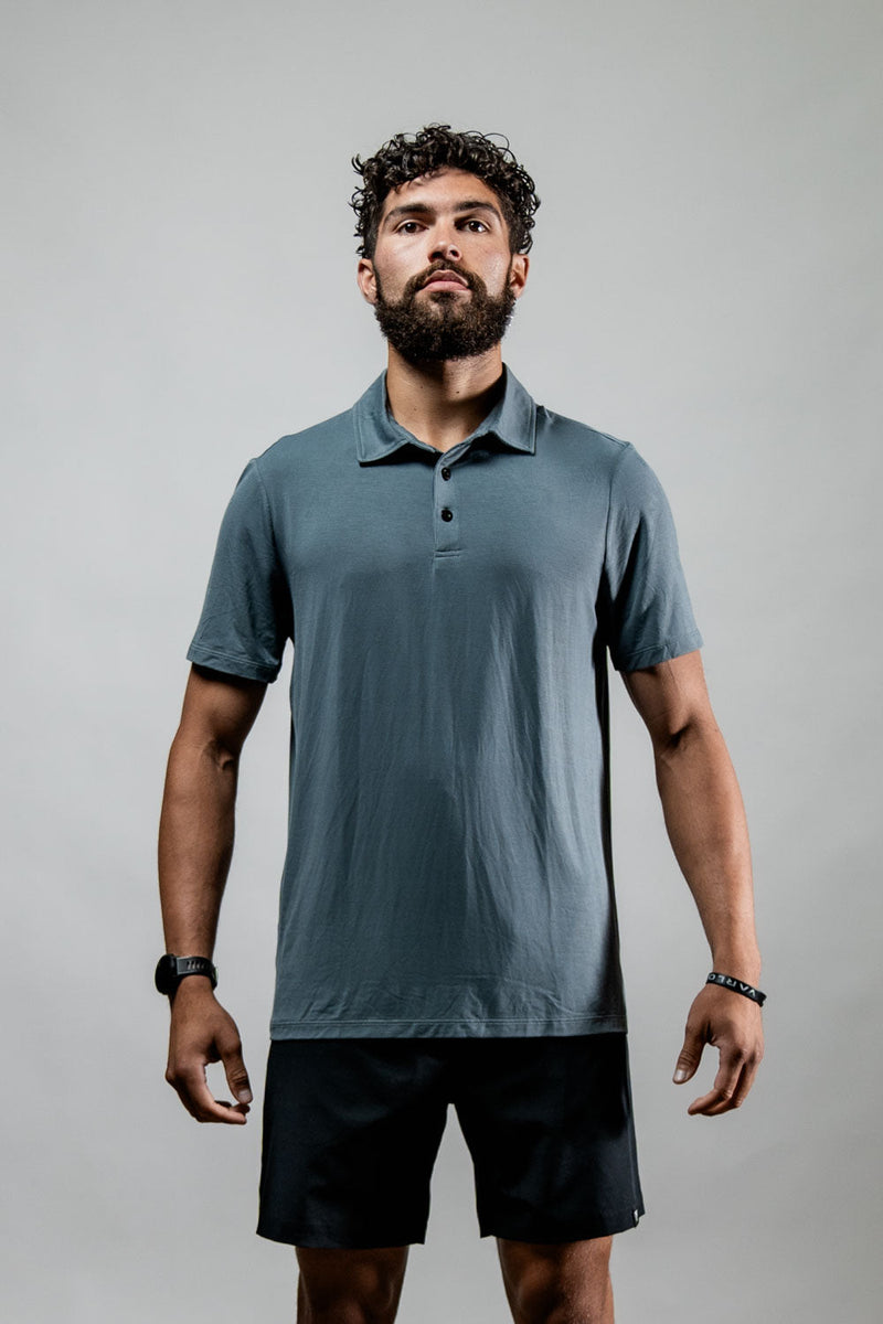 Load image into Gallery viewer, Men's Terra Recovery Polo (Ash Gray) - Arvada Triathlon Company