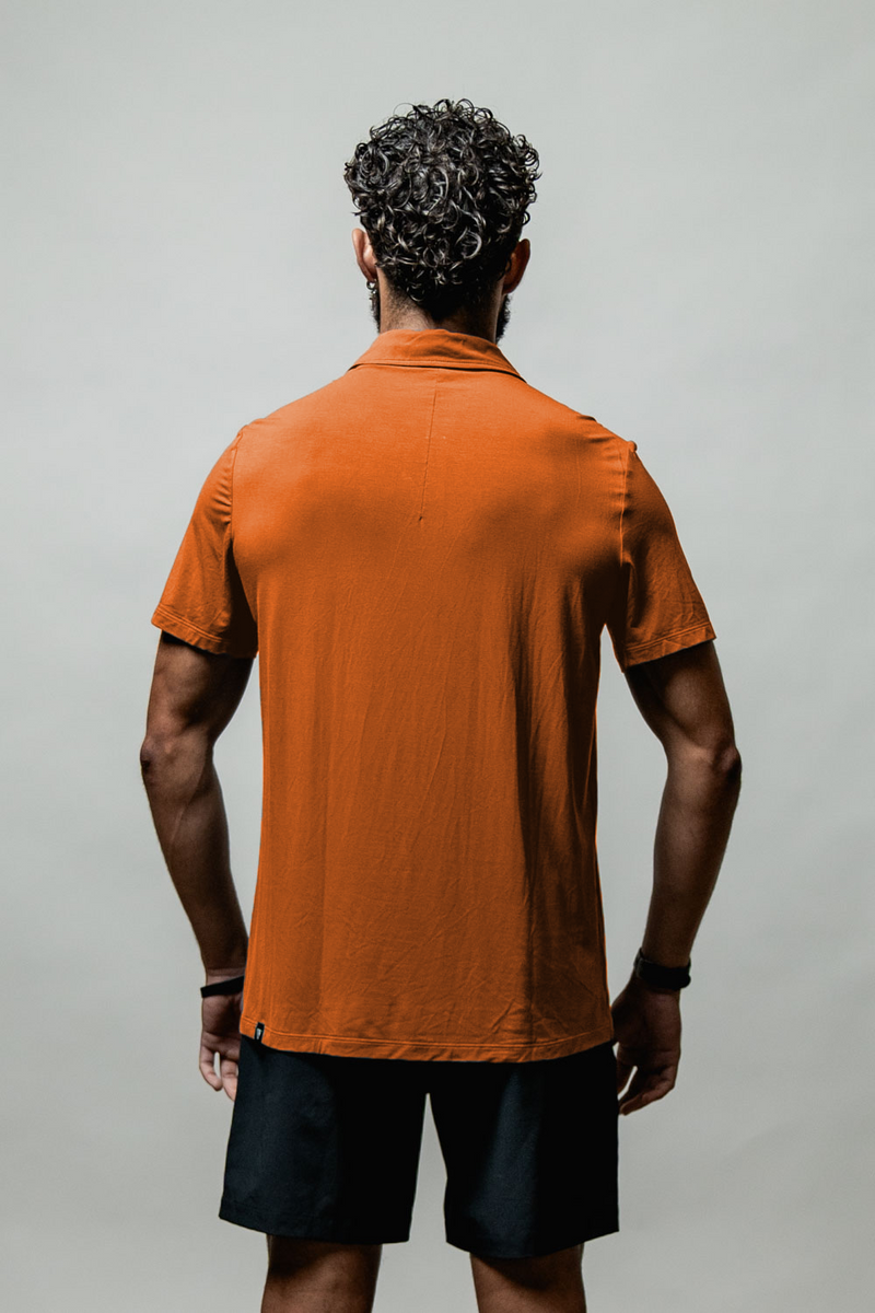 Load image into Gallery viewer, Men's Terra Recovery Polo (Sunfire Clay) - Arvada Triathlon Company