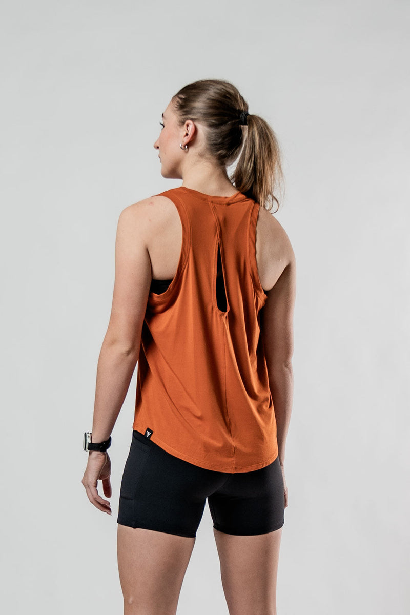 Load image into Gallery viewer, Women's Terra Recovery Halo Tank (Sunfire Clay) - Arvada Triathlon Company