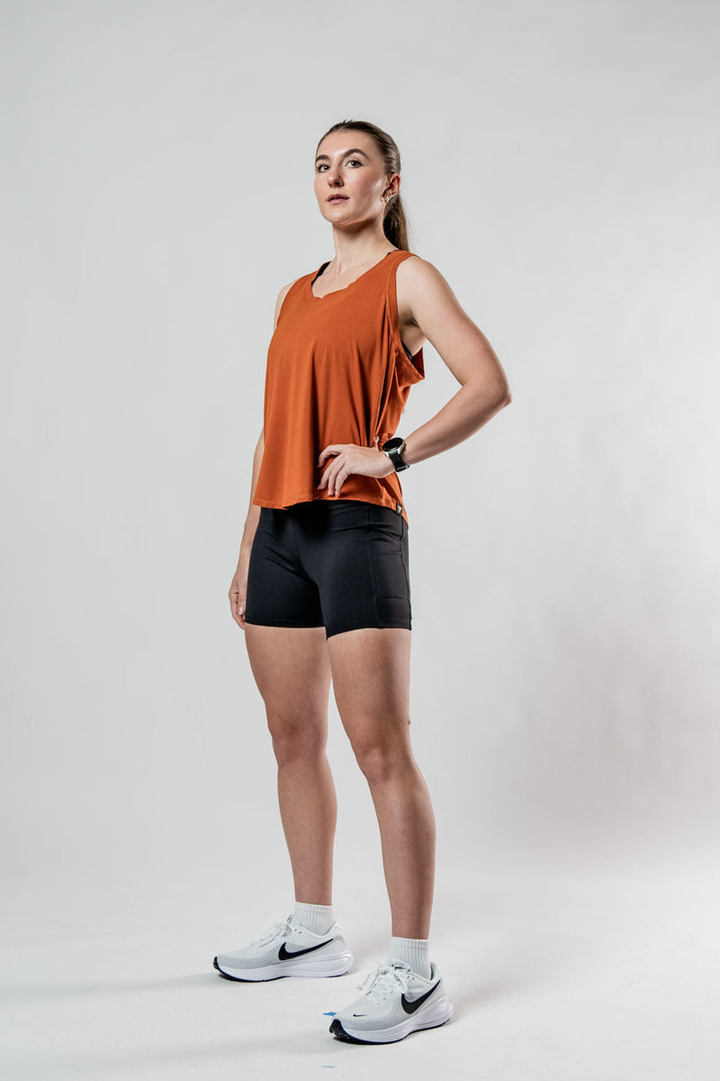 Load image into Gallery viewer, Women's Terra Recovery Halo Tank (Sunfire Clay) - Arvada Triathlon Company