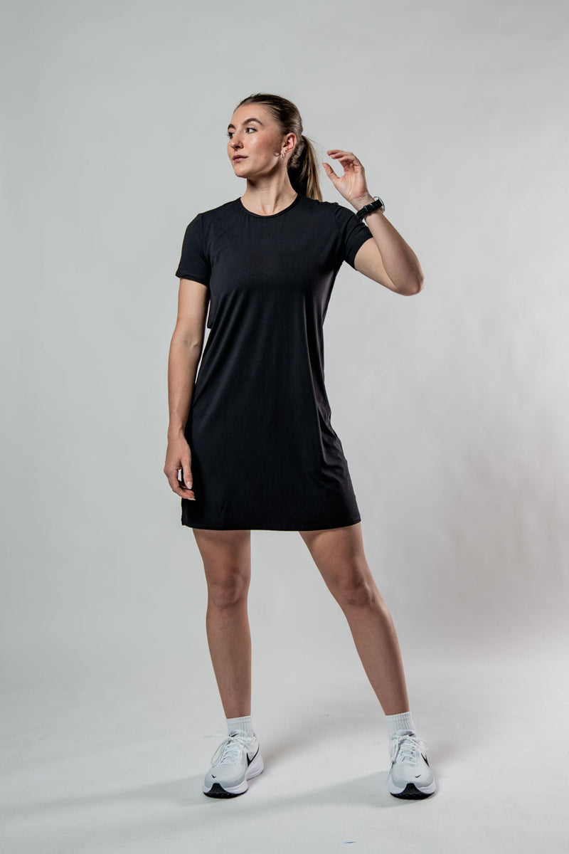 Load image into Gallery viewer, Women's Terra Recovery Motion Dress (Black) - Arvada Triathlon Company