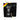 a black suitcase with a sticker on it
