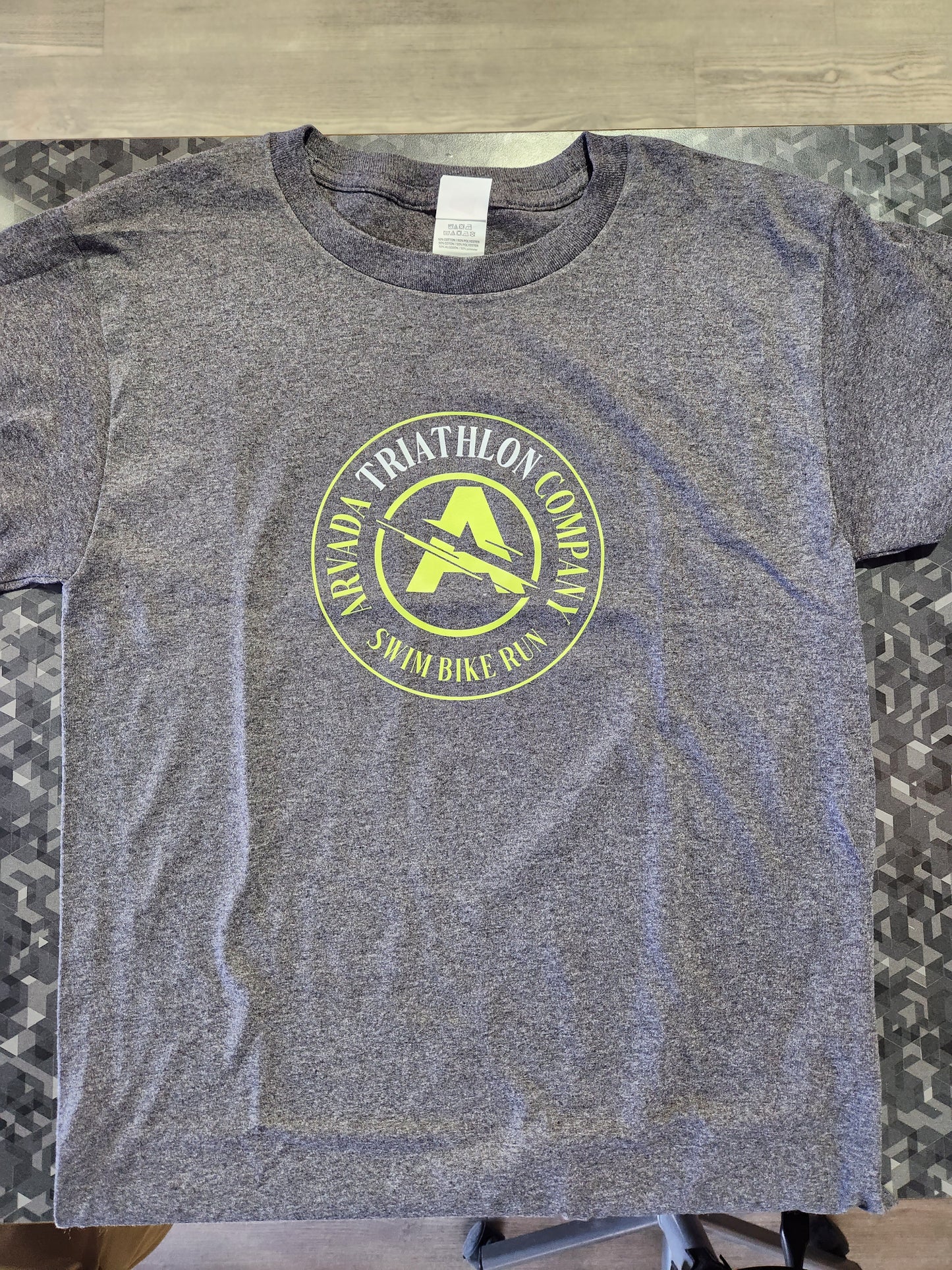 Arvada Tri Dark Grey Tee - Arvada Triathlon Company