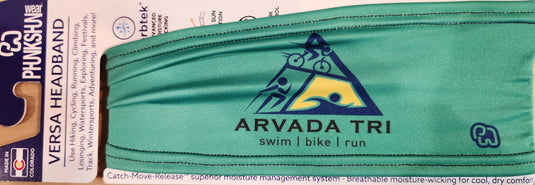 Arvada Tri Versa Headband- Green - Arvada Triathlon Company