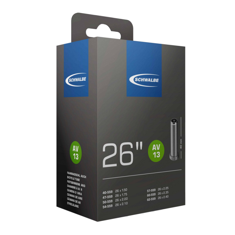 Schwalbe Standard Tube - 26 x 1.5 - 2.5, 40mm Presta Valve - Arvada Triathlon Company