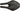 a close up of a black and black shoe
