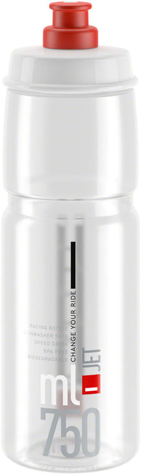 Elite SRL Jet Water Bottle 750ml, Clear - Arvada Triathlon Company