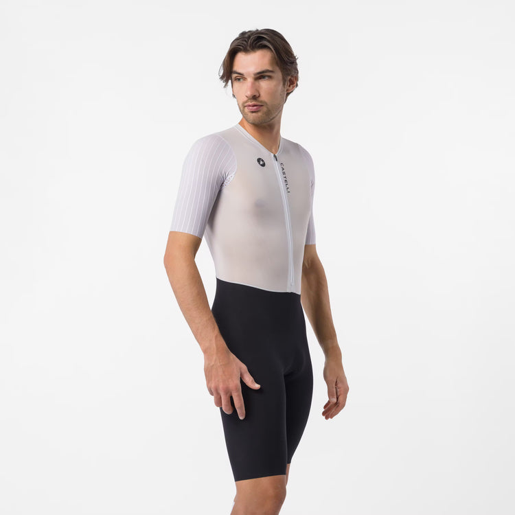 Men's Castelli PR Speed Suit, Ice White/Black, Medium