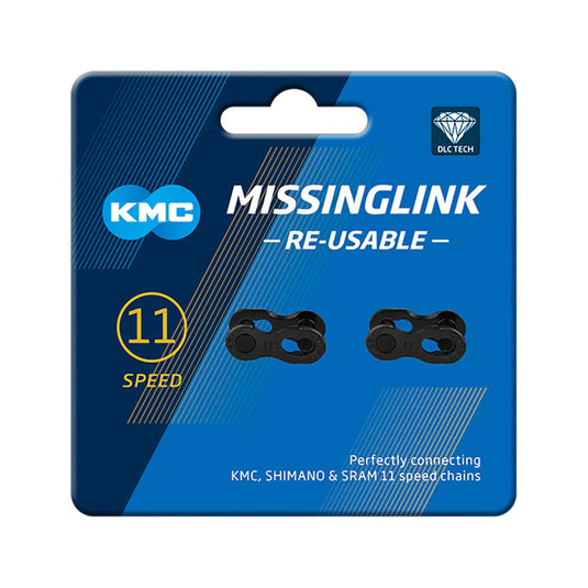 KMC MissingLink-11 Connector - 11-Speed, Reusable, Silver, 2 Pairs/Card - Arvada Triathlon Company