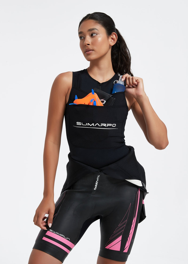 Load image into Gallery viewer, Quokka Women's Thermal Titanium Half-Zip Swimrun Vest
