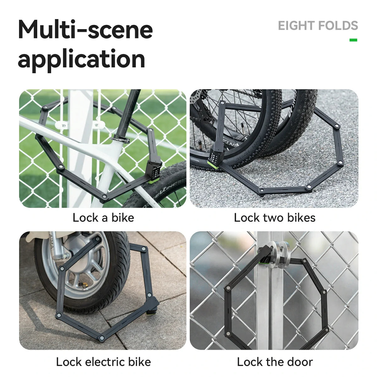 8-Section Folding Combination Bike Lock - Arvada Triathlon Company