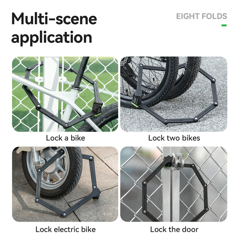Load image into Gallery viewer, 8-Section Folding Combination Bike Lock - Arvada Triathlon Company
