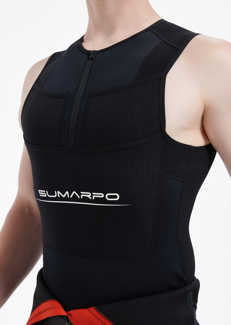 Load image into Gallery viewer, Quokka Men's Thermal Titanium Half-Zip Swimrun Vest

