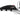 a black car with a mouse on it 