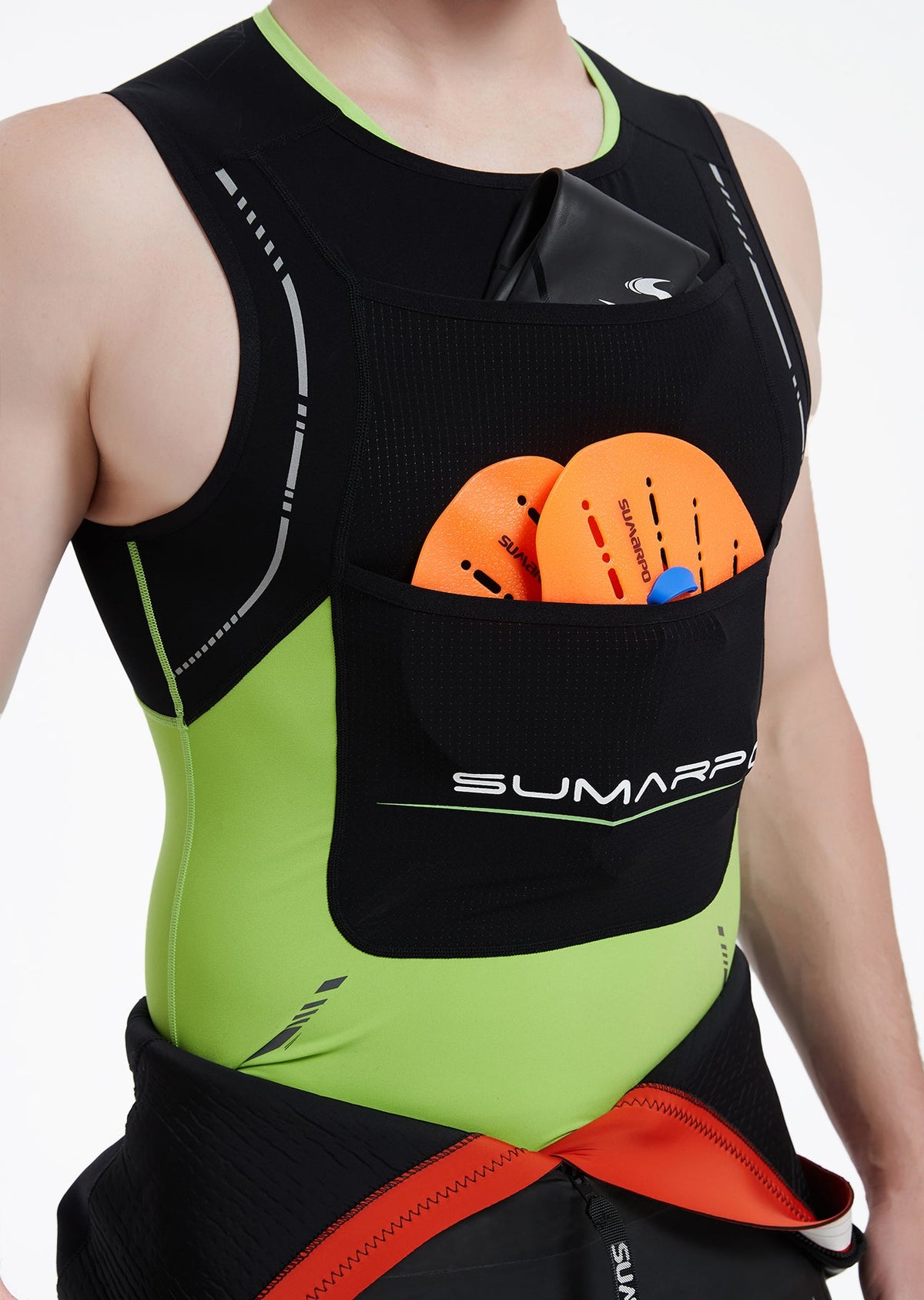 Quokka Men's Summer Swimrun Vest - Green - Arvada Triathlon Company