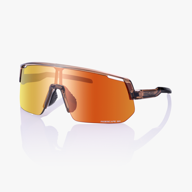 Load image into Gallery viewer, TECHNIUM L, TRANSPARENT BRONZE FRAME WITH RIDESCAPE BRIGHT LENS AND CLEAR SPARE
