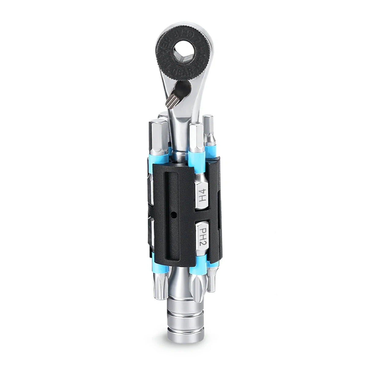 S2 Alloy 1/4" Drive Ratchet Handle 72-Tooth Compact Bike Repair Kit with 8 Bits - Arvada Triathlon Company