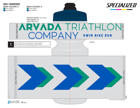 Arvada Tri Fast Forward 26oz Bottle - Arvada Triathlon Company