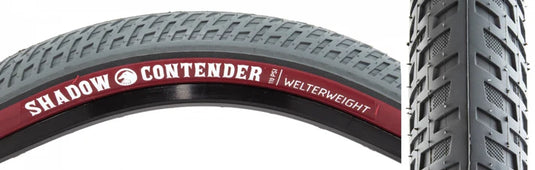TIRE TSC CONTENDER WELTERWEIGHT 20x2.35 WIRE FINEST GY/RD - Arvada Triathlon Company