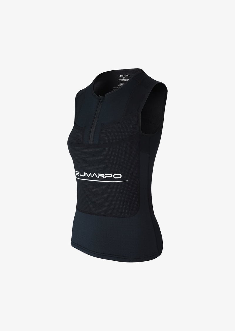 Load image into Gallery viewer, Quokka Women's Thermal Titanium Half-Zip Swimrun Vest
