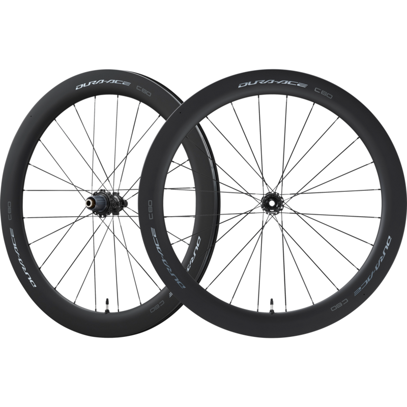 Load image into Gallery viewer, Shiano Dura Ace Wheelset WH-R9270-C60-HR-TL Front a Rear Pair - Arvada Triathlon Company
