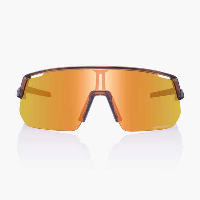 Load image into Gallery viewer, TECHNIUM L, TRANSPARENT BRONZE FRAME WITH RIDESCAPE BRIGHT LENS AND CLEAR SPARE
