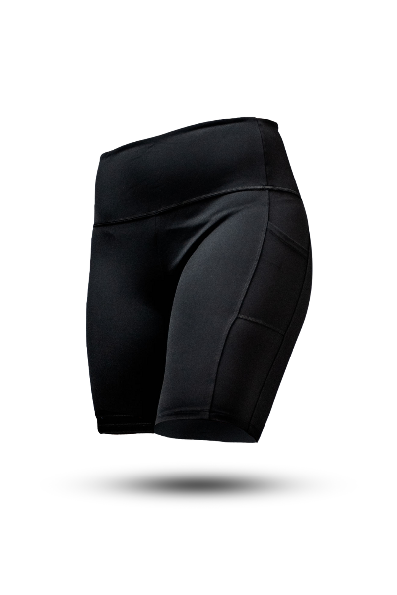 Load image into Gallery viewer, SOHO Women's Technical High Rise Shorts 8" (Black) - Arvada Triathlon Company
