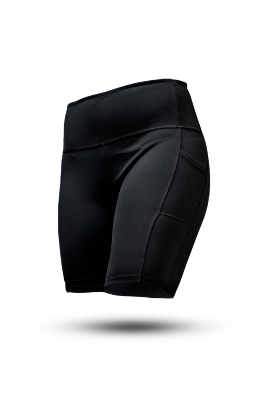 SOHO Women's Technical High Rise Shorts 8" (Black) - Arvada Triathlon Company