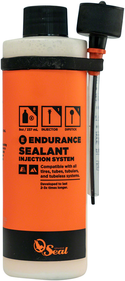 Orange Seal Endurance Tubeless Tire Sealant with Twist Lock Applicator - 8oz - Arvada Triathlon Company