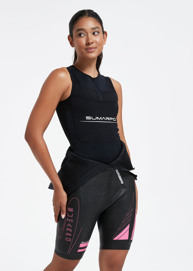 Load image into Gallery viewer, Quokka Women's Thermal Titanium Half-Zip Swimrun Vest
