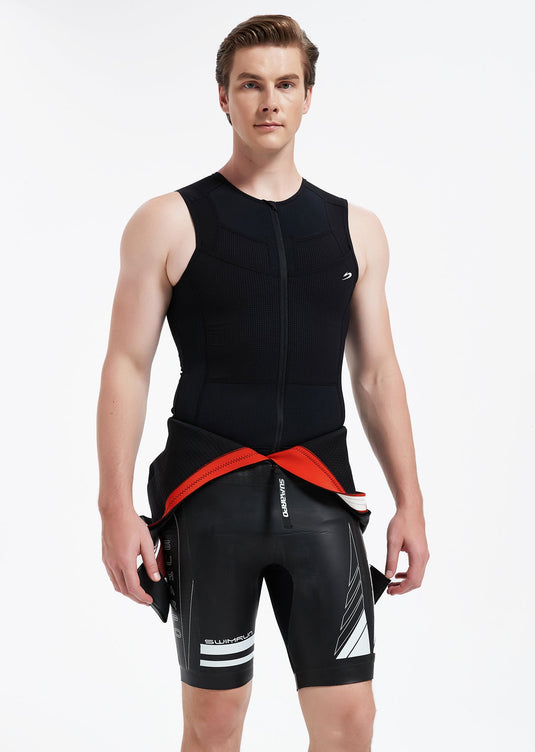Quokka Men's Thermal Titanium Full-Zip Swimrun Vest