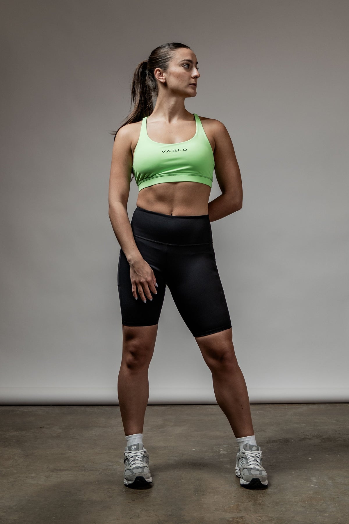 SOHO Women's Technical High Rise Shorts 8" (Black) - Arvada Triathlon Company