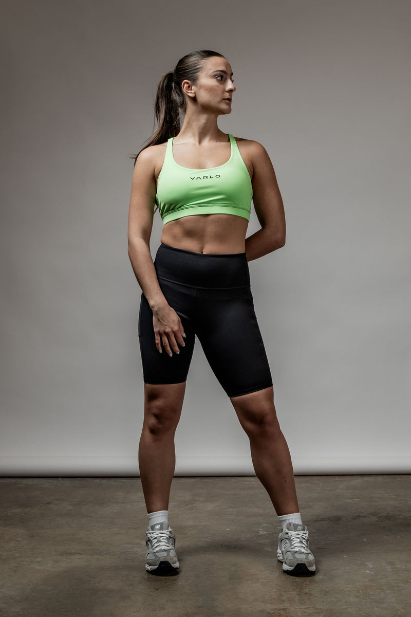 Load image into Gallery viewer, SOHO Women's Technical High Rise Shorts 8" (Black) - Arvada Triathlon Company
