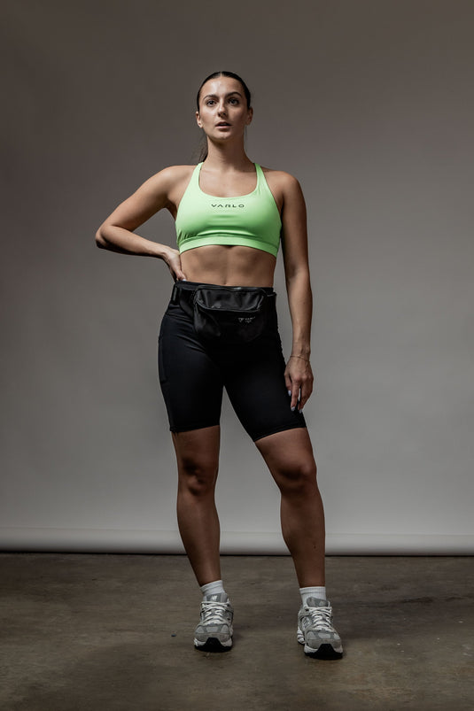 SOHO Women's Technical High Rise Shorts 8" (Black) - Arvada Triathlon Company