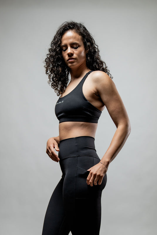 Women's SOHO Cross Back Sports Bra (Black) - Arvada Triathlon Company