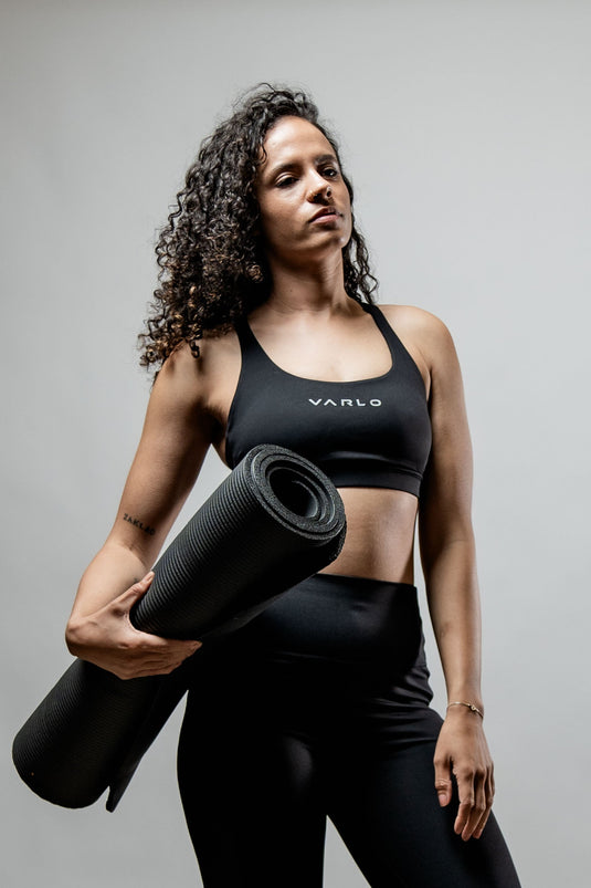 Women's SOHO Cross Back Sports Bra (Black) - Arvada Triathlon Company