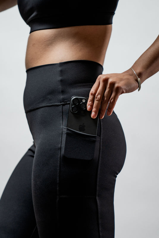 Women's SOHO Full Length High Waist Leggings (Black) - Arvada Triathlon Company