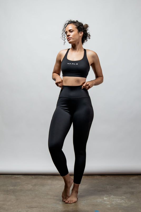 Women's SOHO Full Length High Waist Leggings (Black) - Arvada Triathlon Company