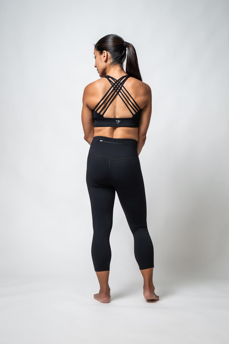 Load image into Gallery viewer, SOHO Women's 3/4 Technical Tight (Black) - Arvada Triathlon Company
