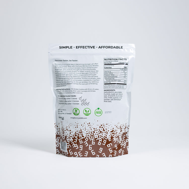 Formula 369 Recovery Booster - Vegan 3:1 carb to protein drink mix - Arvada Triathlon Company