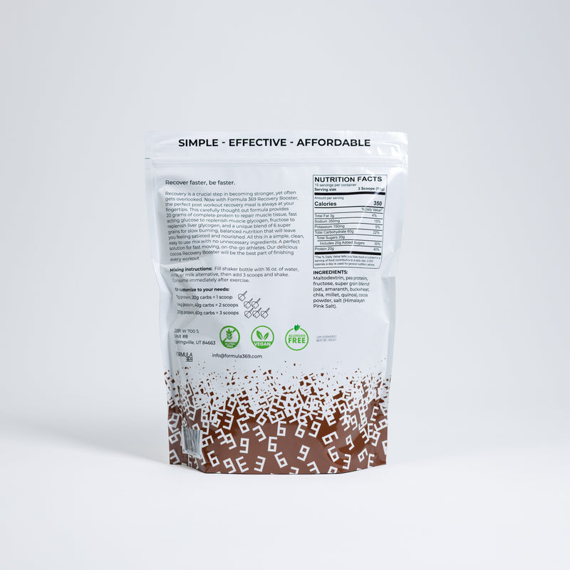 Load image into Gallery viewer, Formula 369 Recovery Booster - Vegan 3:1 carb to protein drink mix - Arvada Triathlon Company
