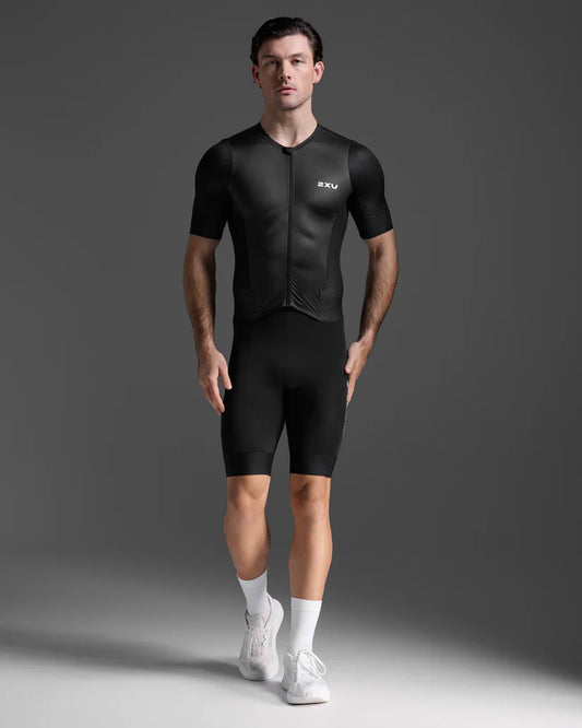 2xu Men's Aero Hex Sleeved Trisuit