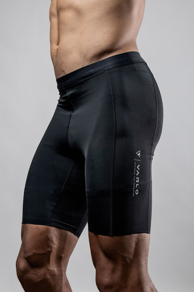 Load image into Gallery viewer, Men's Velocity ½ Length Run Tights - Arvada Triathlon Company
